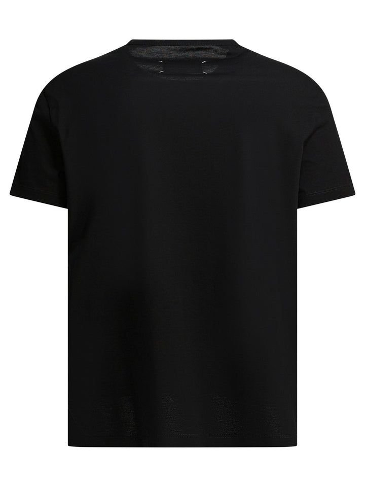 Maison Margiela Short-Sleeved T-Shirt With Logo T-shirts - Nero | 31ccfe2fb6bea5fe28b1d2a7a51c886092f66e8c