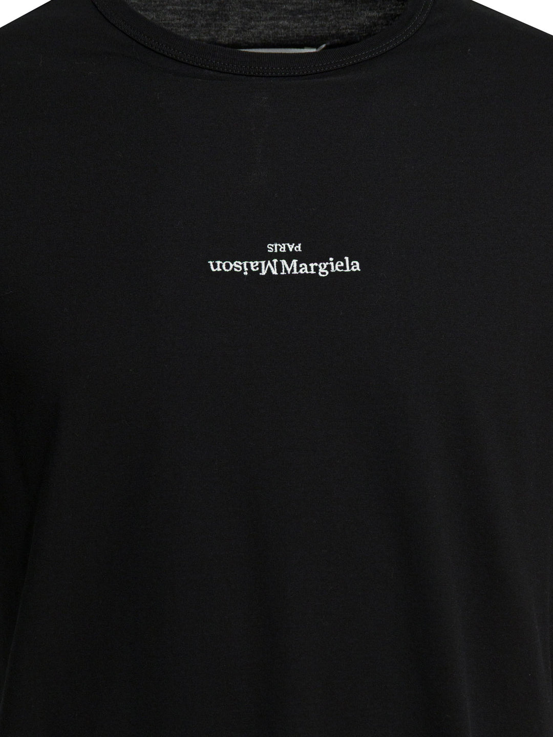 Maison Margiela Short-Sleeved T-Shirt With Logo T-shirts - Nero | 6d0b08effadead536c7003b071cd15a8f83826b8