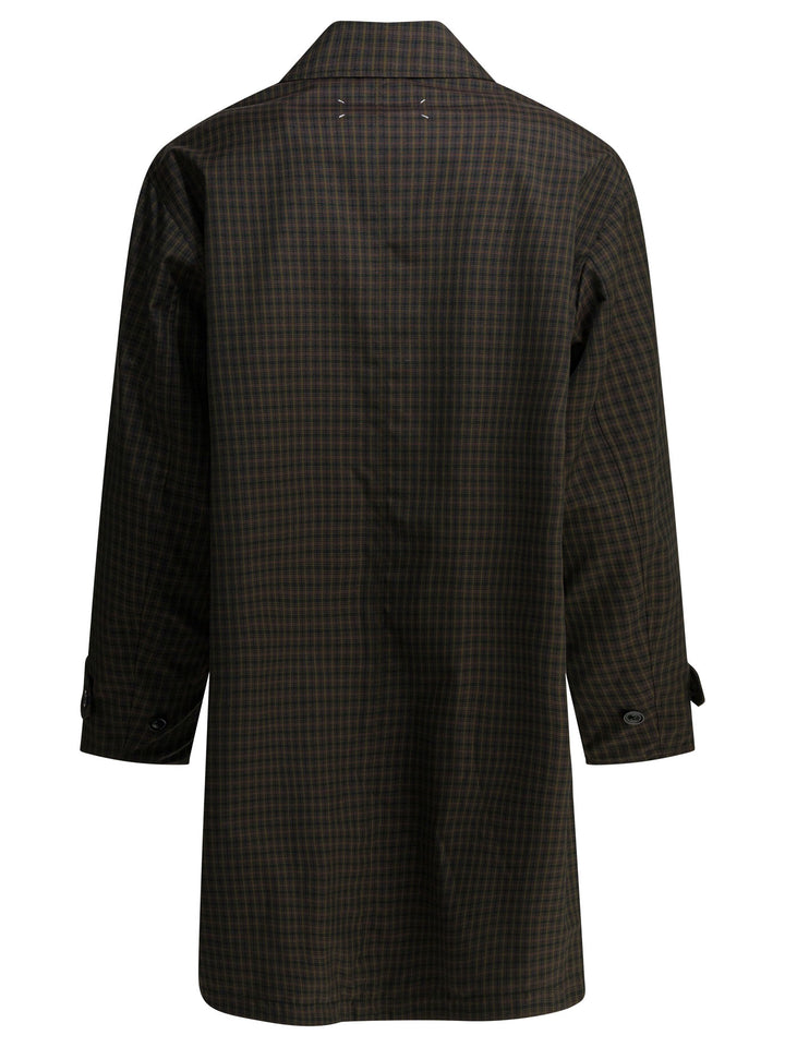 Maison Margiela Plaid Raincoat Jackets and Coats - Verde | bb031e9838708935cc4635ed461280d0418f4d03