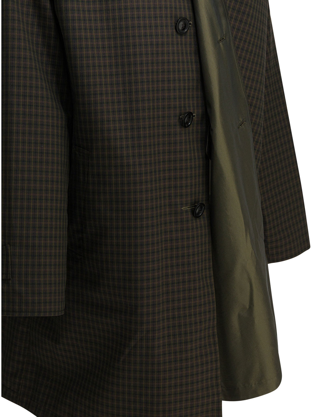 Maison Margiela Plaid Raincoat Jackets and Coats - Verde | 3031d95b7b31e0405f8a1568e6a8b842bb8827f4