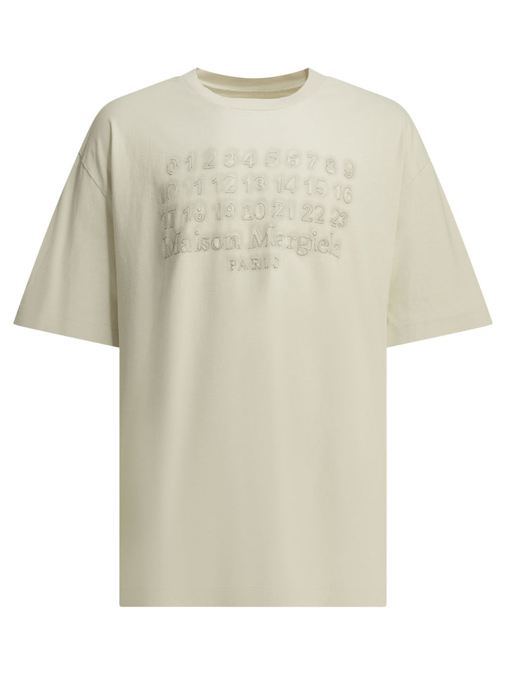 Maison Margiela Crew-Neck T-Shirt With Logo T-shirts - Bianco | 57e3d92a506772d0c9f43b633de67f898a5772a8