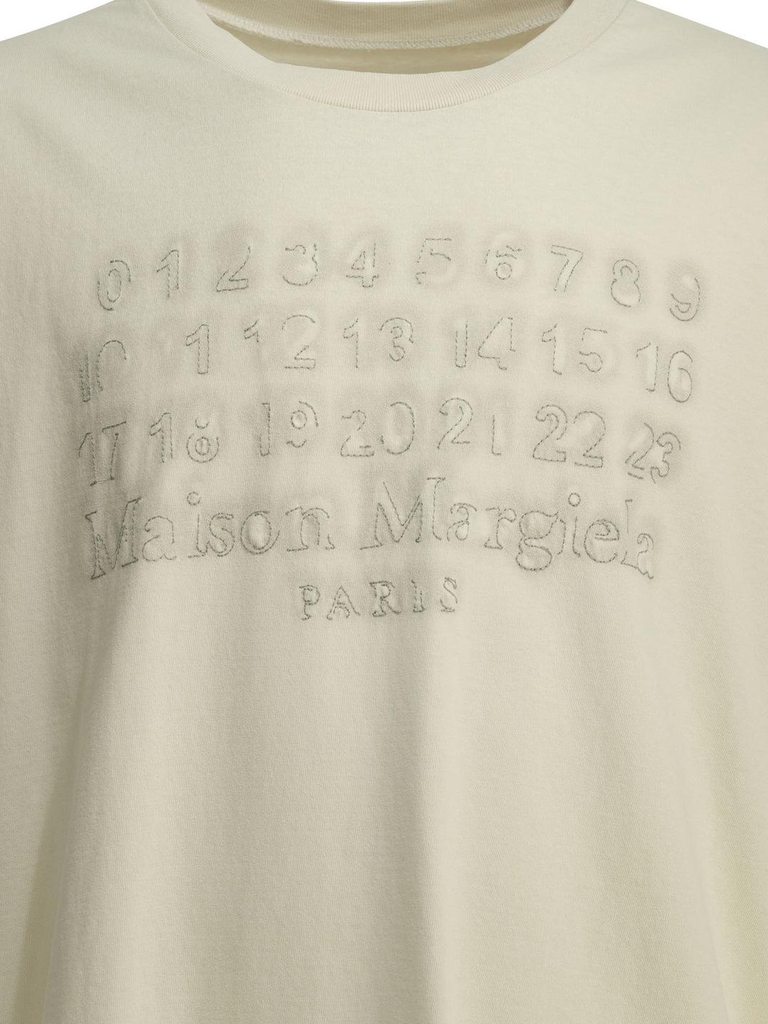 Maison Margiela Crew-Neck T-Shirt With Logo T-shirts - Bianco | 107b8713f8d9da6a6437bfa9cbd48f420d4380e2