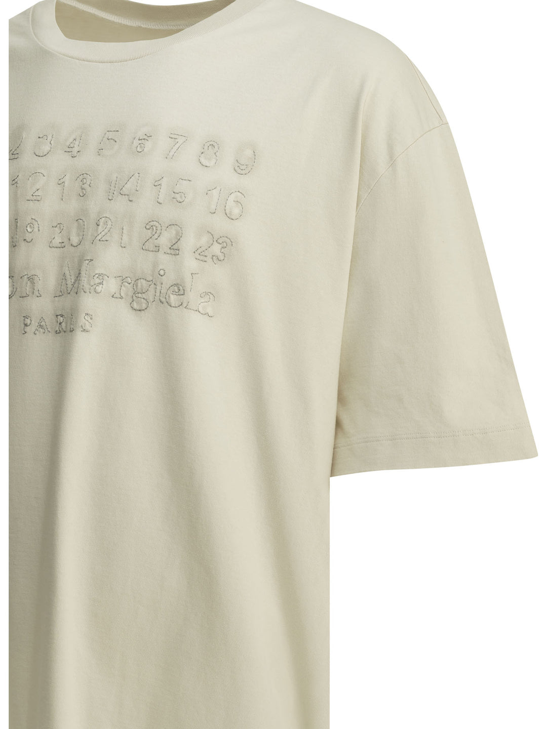 Maison Margiela Crew-Neck T-Shirt With Logo T-shirts - Bianco | e869a4a1f700ca34171ea5a393950605d911464c