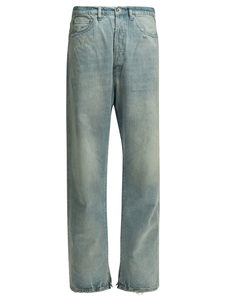 Maison Margiela Straight-Leg  With Buckle Jeans - Light blue | 824e0f6d6985d5b6ef118c378df80331ef9e836e