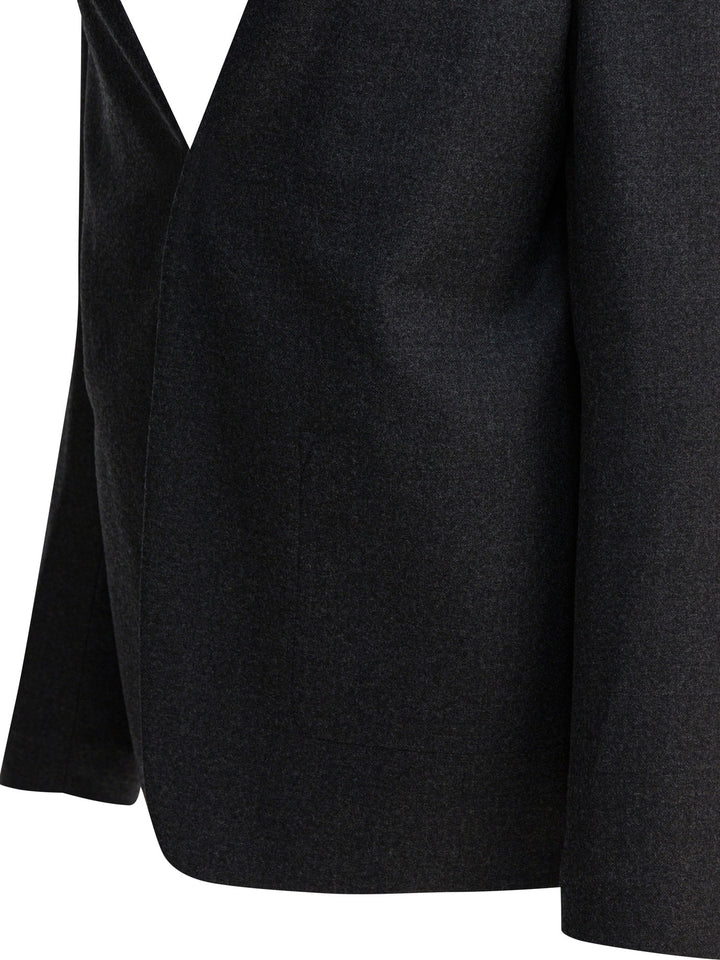 Maison Margiela Virgin Wool Blazer Jackets and Coats - Grey | bd6d720702a5d077f0457ba627595c2b4567cdcd