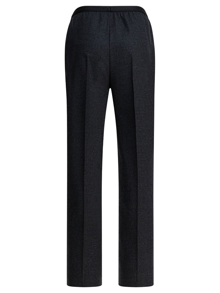 Maison Margiela Straight-Leg Pants In Wool Trousers - Grey | c2e62026fb7bd092f045bc5ae724623c31cf94b2