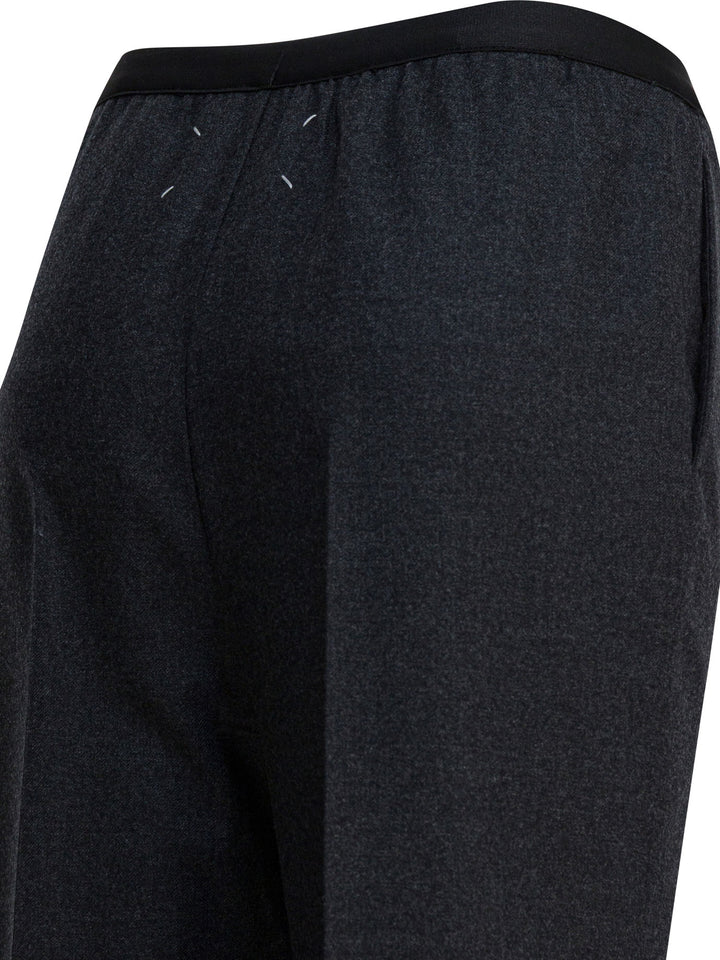 Maison Margiela Straight-Leg Pants In Wool Trousers - Grey | e81eb4aa0bdcc416dd5cfeb0c1dc4828a2d53b21