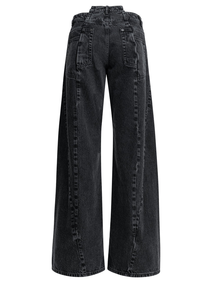 Maison Margiela Wide Leg Jeans - Nero | 0c3470861bd078586a746c57fbd546f910878c3b