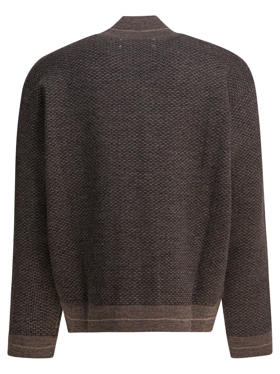 Maison Margiela Wool Zipper Sweater Knitwear - Marrone | 855e30a890ed32fe9beecd6cf05667a4c110346b