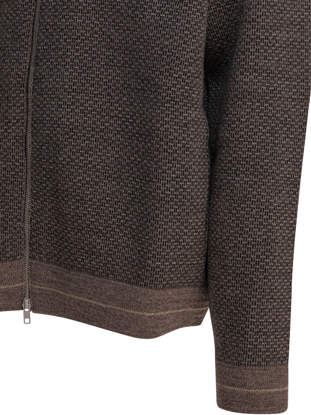 Maison Margiela Wool Zipper Sweater Knitwear - Marrone | 6c666e6ef6cb1d417916affb17eed77a0b8497ce