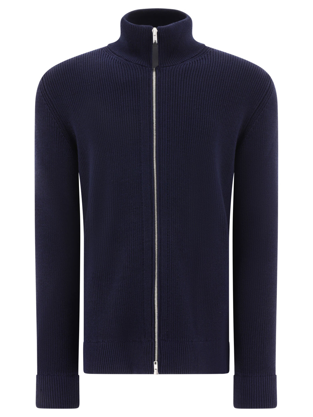 Maison Margiela Cotton And Wool Zippered Malgione Knitwear - Blu | 224ab10d678257daeff4835f42dcc3cfcb9d5f26
