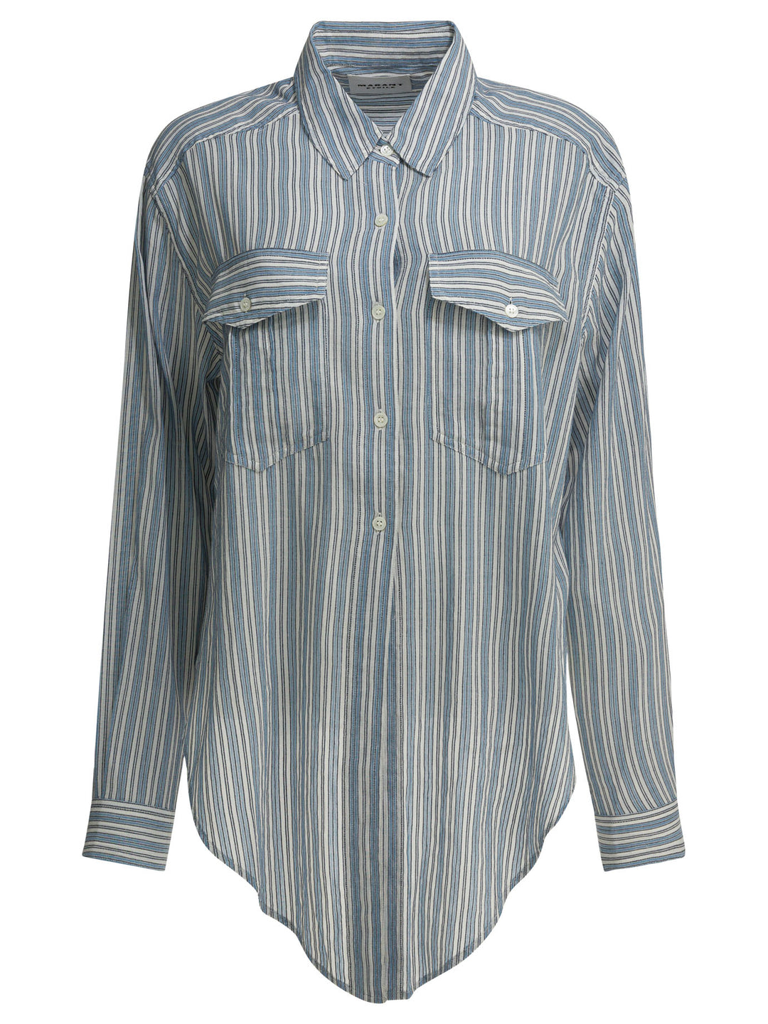 Marant ÉToile Nath Shirts - Blu | 9acb22bf357f902eb8147049889c6e4eab812ba0