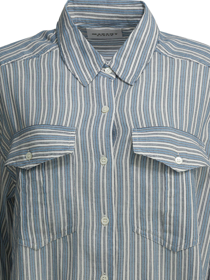 Marant ÉToile Nath Shirts - Blu | 0c7b123845e97ecb4ad257c051de4d05a4b4041e