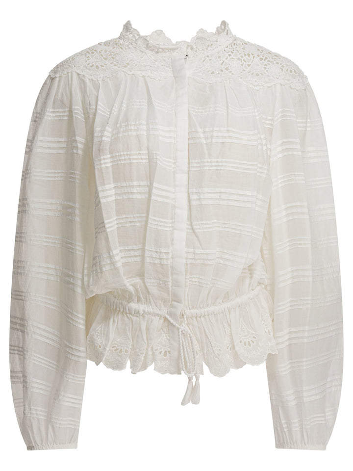 Marant ÉToile Polly Shirts - Bianco | 43bac094f91db0801a82fe93caa04606dfc4411a