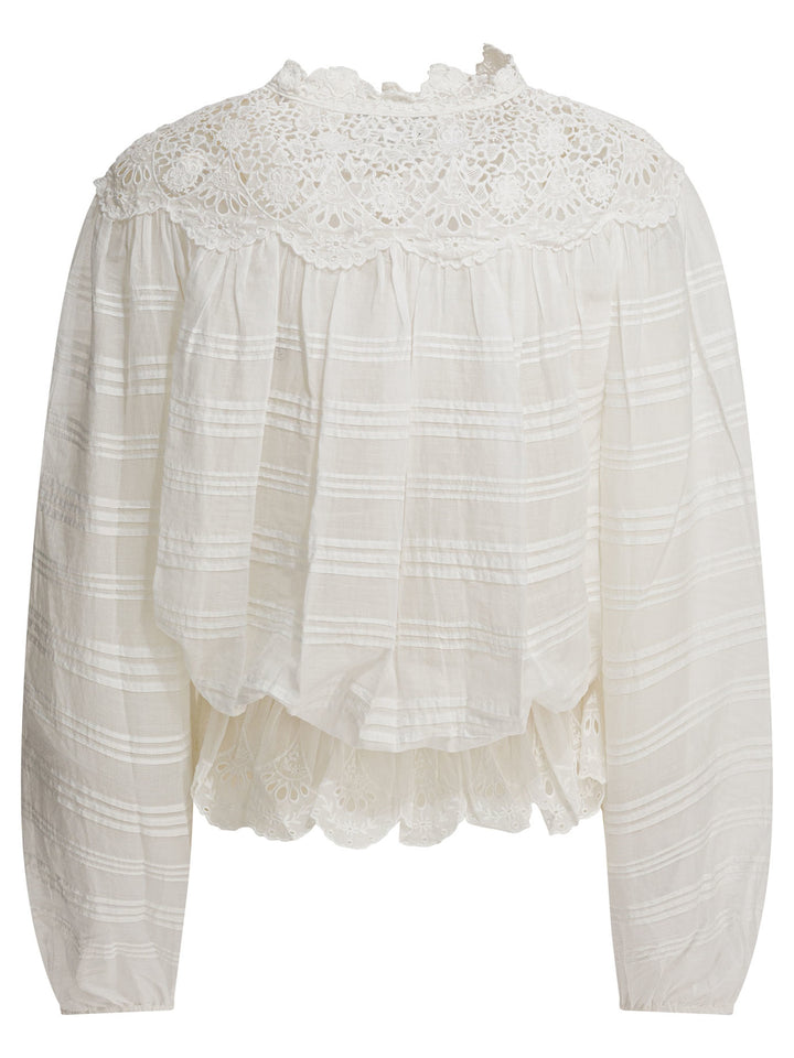 Marant ÉToile Polly Shirts - Bianco | cd7398dc38731bdfcd4e05b54f789d90a4f6bb32