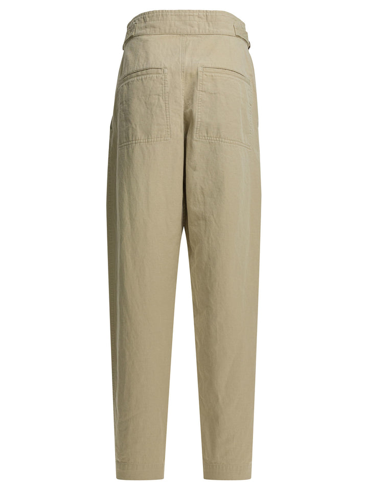 Marant ÉToile Neriah Trousers - Beige | 8838de07b2d3f301d77d89a32df08b7f9dd7ee1d