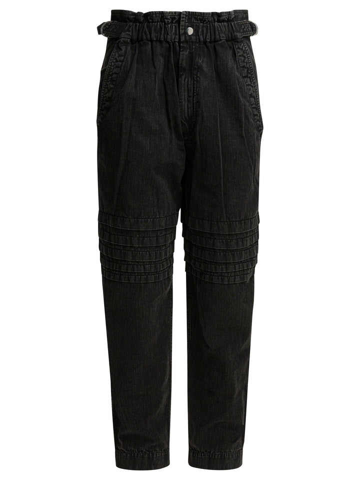 Marant ÉToile Mellya Trousers - Nero | 6396c9fd510313fcf643fca4efb179e59b877421