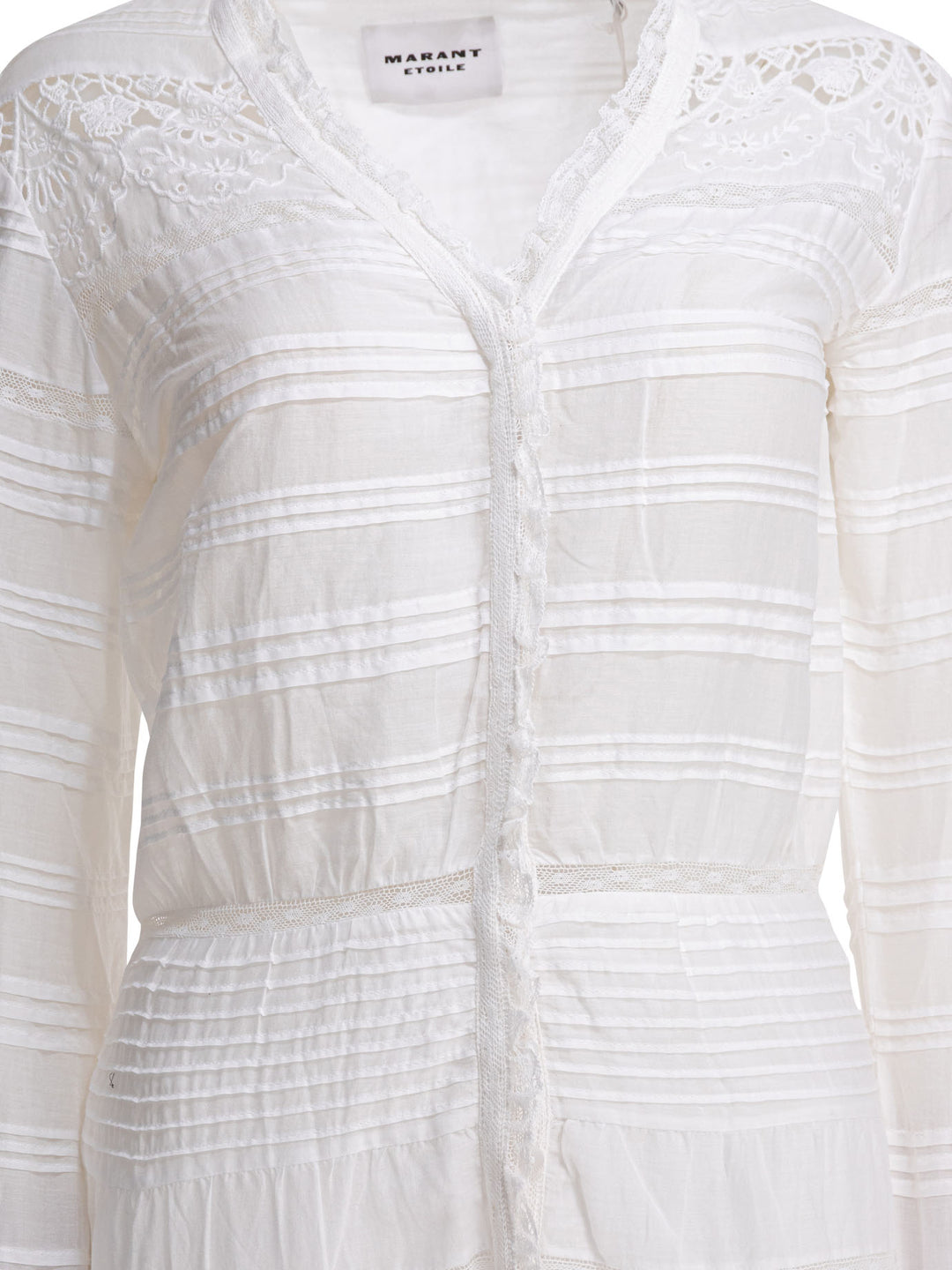 Marant ÉToile Cotton Chemise Dress Abiti - Bianco | e37f65bff238c98e895b161613b5153ce0f2b4f9