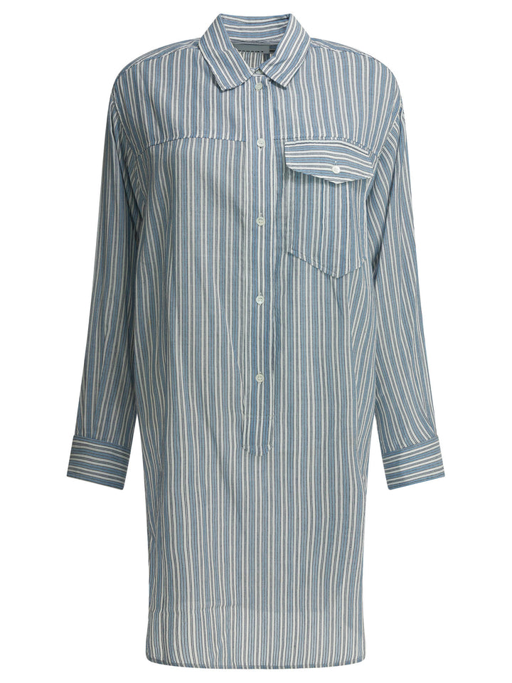 Marant ÉToile Striped Chemisier Dress Abiti - Blu | c60038477b58efeb294a84a6feb679bf754021f9