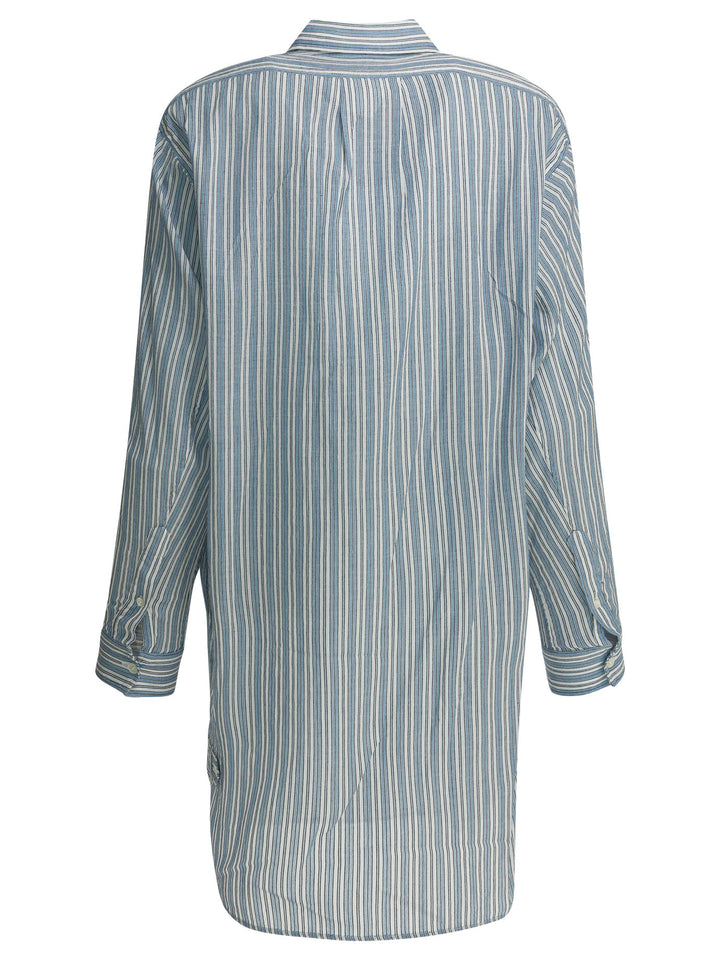 Marant ÉToile Striped Chemisier Dress Abiti - Blu | 00e117e9792aae8f0c6a88f58db56b0fab86075c