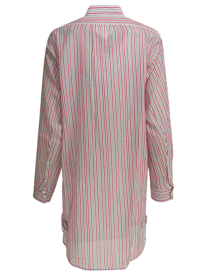 Marant ÉToile Striped Chemisier Dress Abiti - Rosso | 3f4955b805c9439273eb69096164bc5b9944cb71
