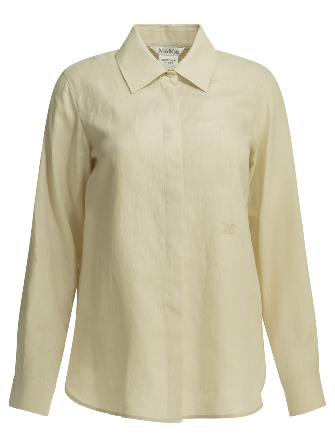 Max Mara Casual Linen Shirt Shirts - Beige | cb3f4fd45077879c65382e47394cc0a89bc61104