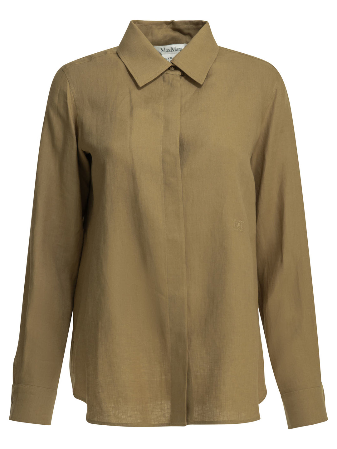 Max Mara Casual Linen Shirt Shirts - Marrone | 7978571df48350599e0adaa47d0828f9a4945f01