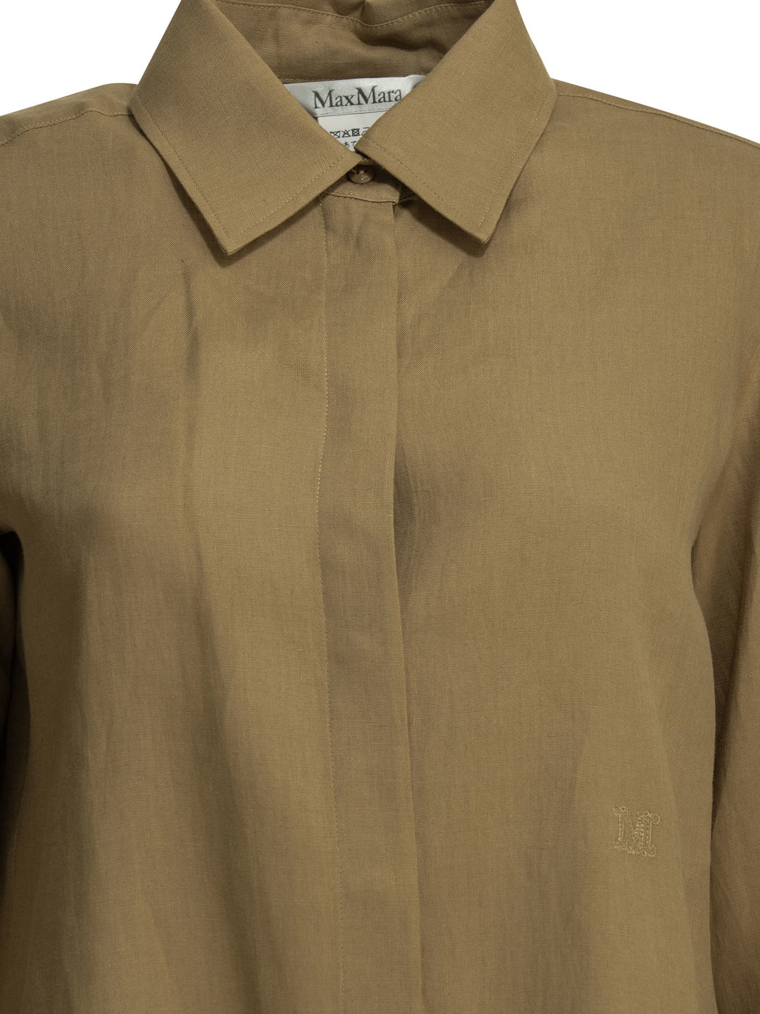 Max Mara Casual Linen Shirt Shirts - Marrone | 0fa0e949743271e0b8ae6e848a9a5c061a095e30