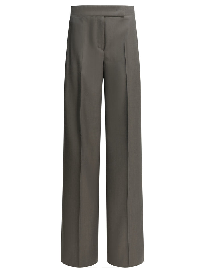 Max Mara Wool Tailored Pants Trousers - Grey | f2d8c6657200d0710d8a8e9a61862efa48c6a854