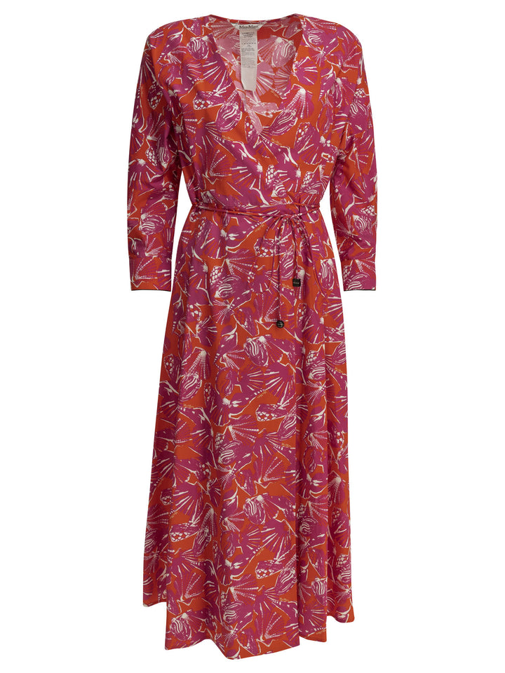 Max Mara Floral A-Line Midi Dress Abiti - Fucsia | 3b85b6aafc9249aa488bc64ba580f948a2eb2cd5