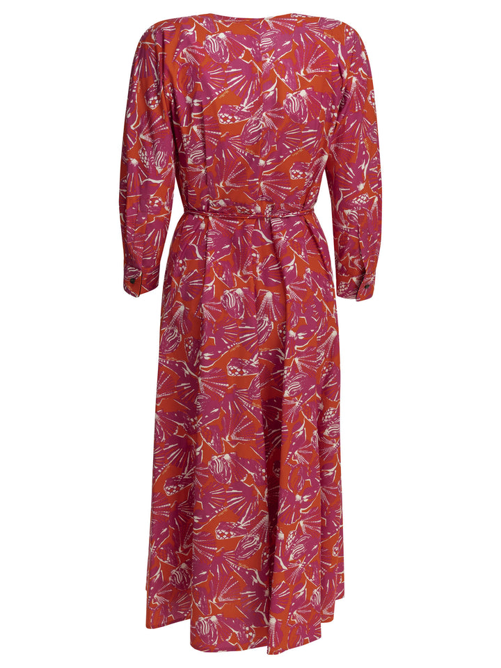 Max Mara Floral A-Line Midi Dress Abiti - Fucsia | dec9b9002ab99b5a7c9c8ac1e3e1471c5f41a76b