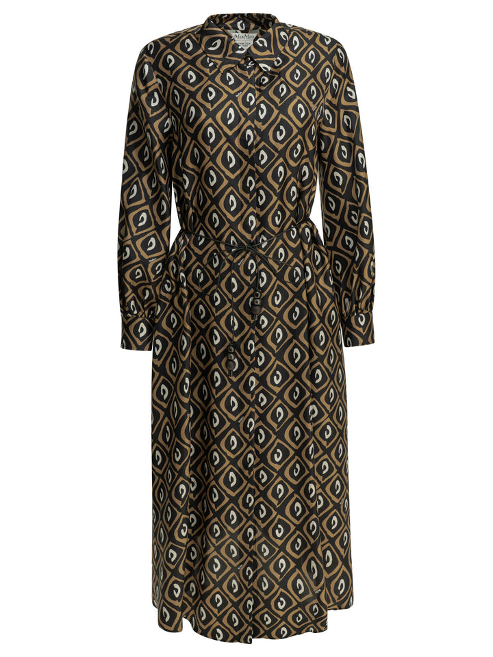 Max Mara Long Chemise Dress Abiti - Nero | c76636cef5ca30ad9af09f17df8d6518431d0950