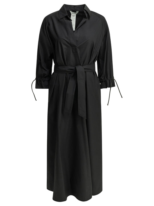 Long Chemise Dress Abiti Nero