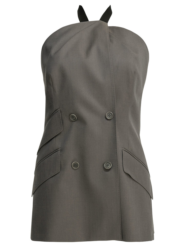 Max Mara Wool Sleeveless Jacket Jackets and Coats - Grey | 23a553b6275e5cd4a983f22ac64dcd125048d11c