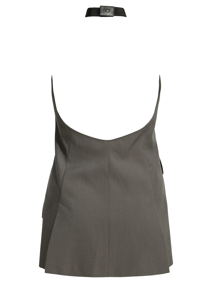 Max Mara Wool Sleeveless Jacket Jackets and Coats - Grey | 7ace41aa7034b320ec4a296bd6535e002496d649