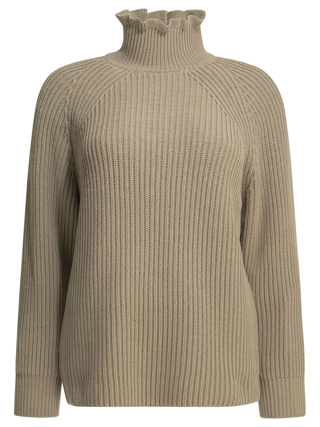 Max Mara Cotton Turtleneck Sweater Knitwear - Beige | 7443cdd21598055622134adf90700670f6d4c85d