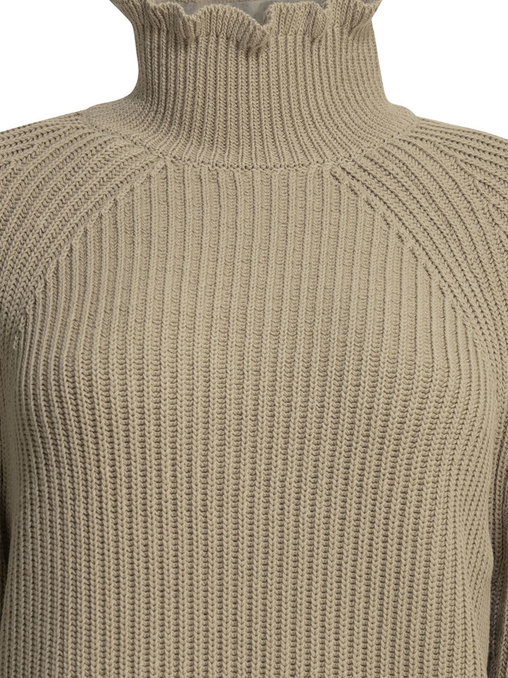 Max Mara Cotton Turtleneck Sweater Knitwear - Beige | ec4266550075a6b34f570f9f1418a2c41b8d42b5