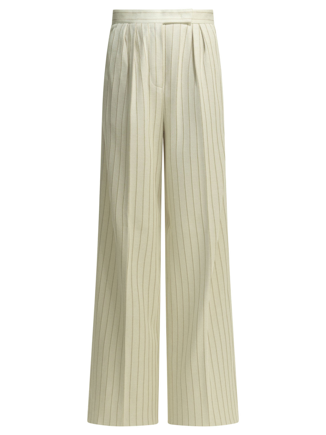 Max Mara Tailored Pinstripe Pants Trousers - Bianco | cb217500c875752c24a27cdadfb9d98a1457c9c2