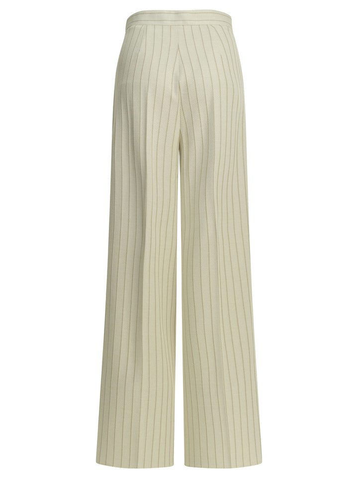 Max Mara Tailored Pinstripe Pants Trousers - Bianco | b6fe6fd9f091535fa1a2de26fba77329d3b0b81c