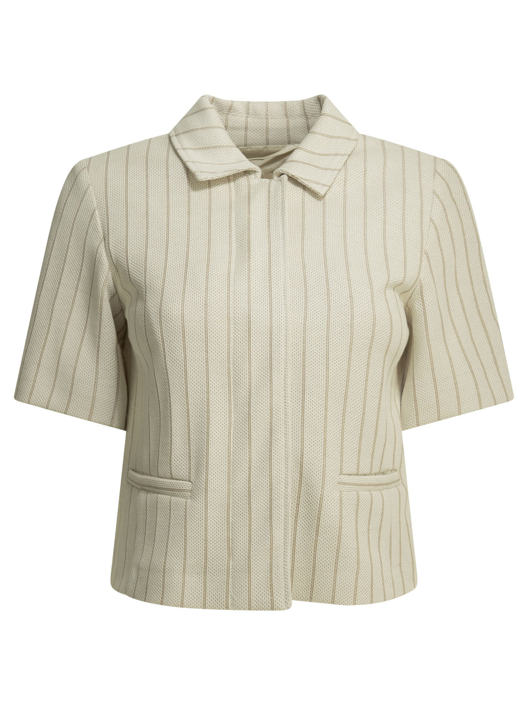 Max Mara Pinstripe Blazer Jackets and Coats - Bianco | 27f825cd90996d9f5b8c6f6060697d644987f577