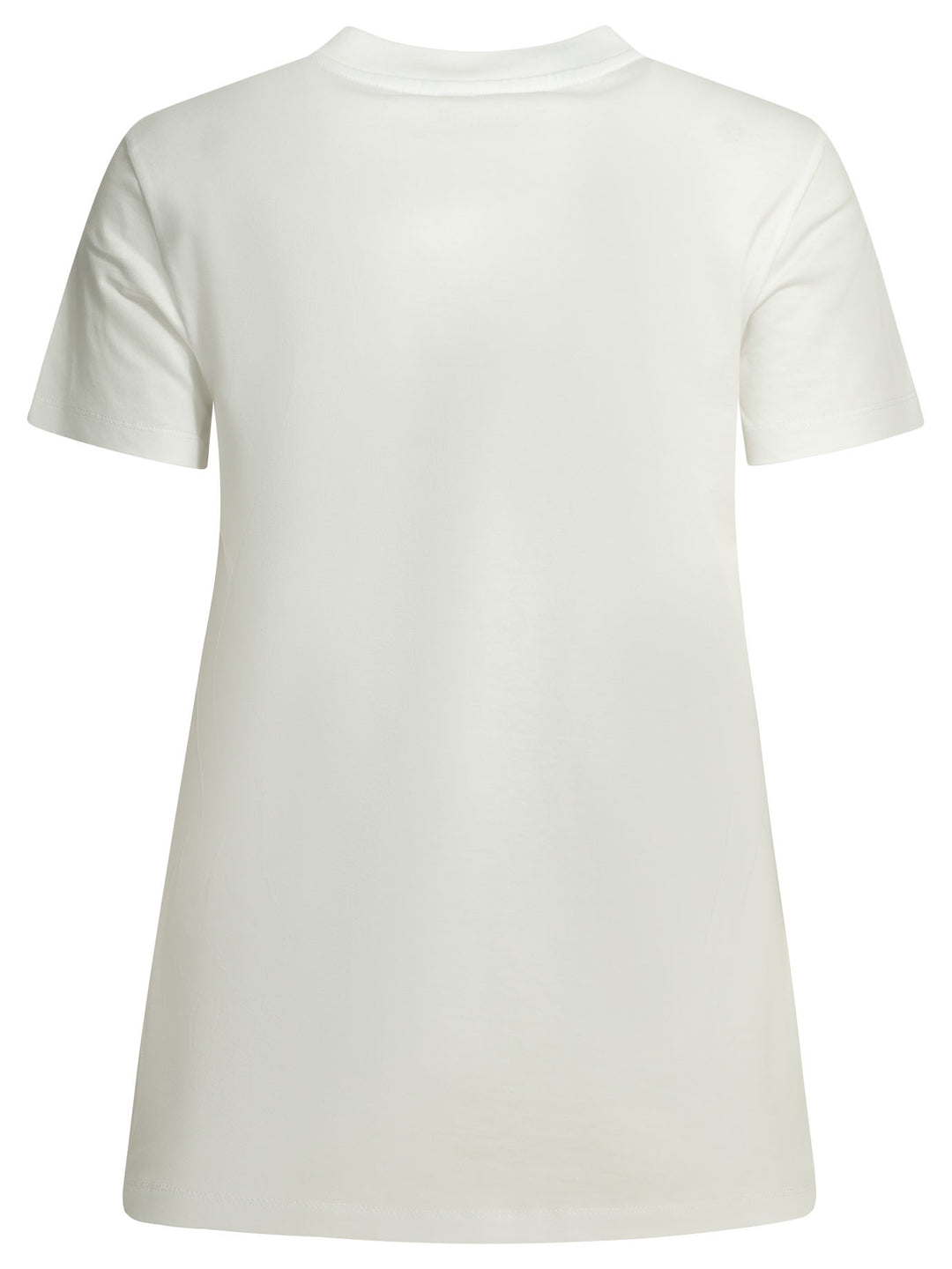 Max Mara Crew-Neck T-Shirt With Logo T-shirts - Bianco | 47fcc4c1454e6f8ed2994f9069ed9f84df5f6d89