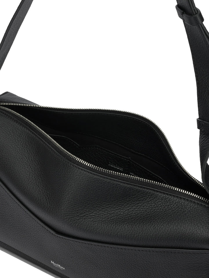 Max Mara Medium Leather Shoulder Bag Borse a Spalla e Tracolla - Nero | 5d5078f41f96067ee3e2e9f447a06f0bc2a03c6a