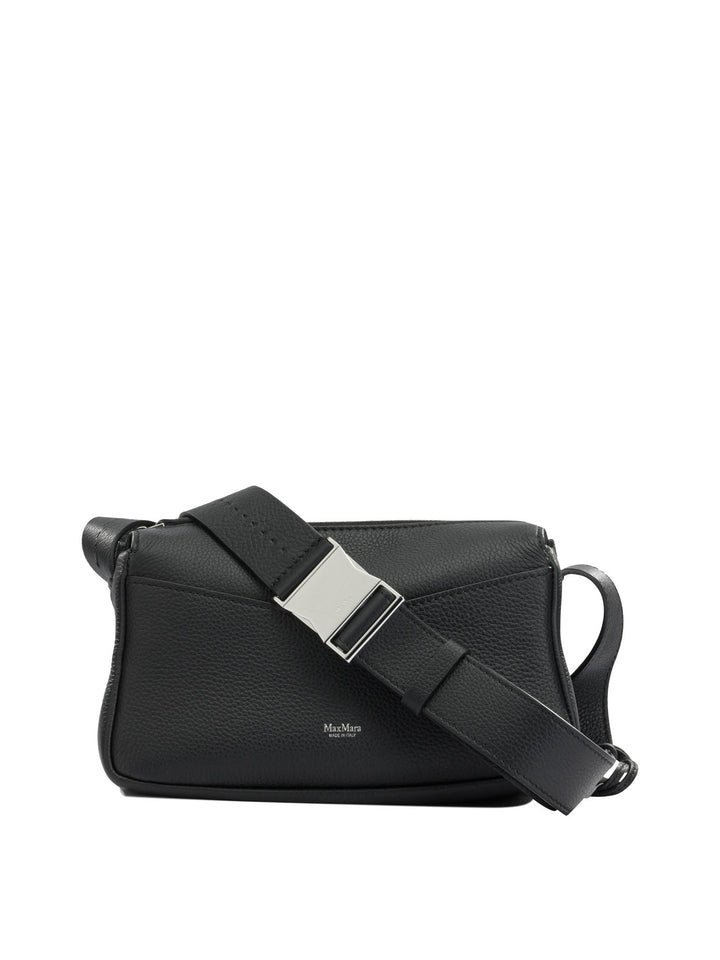Max Mara Small Leather Shoulder Bag Borse a Spalla e Tracolla - Nero | 29e445799f36d53e84bb724f7e6427bafec709b5