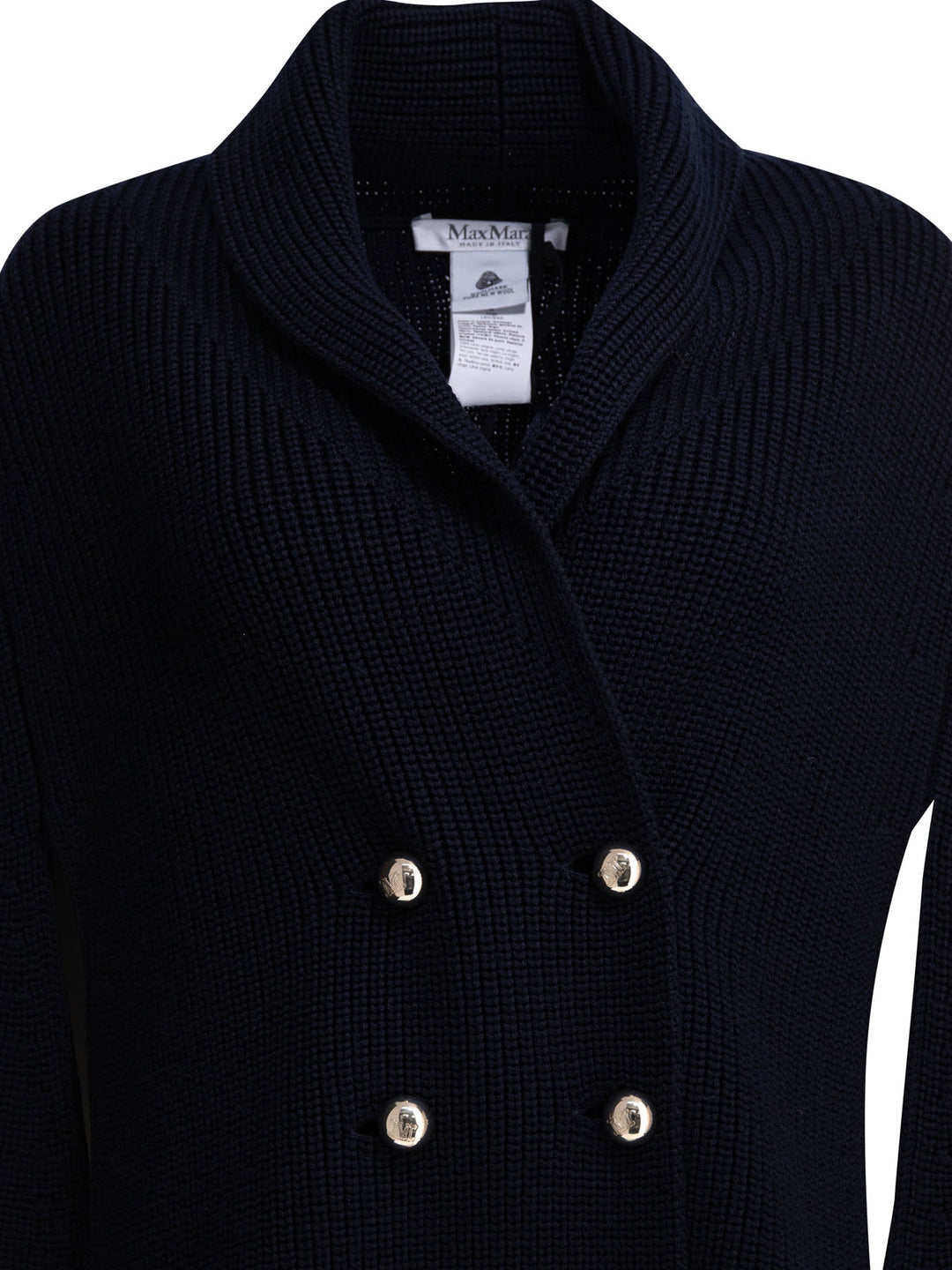 Max Mara Virgin Wool Cardigan Knitwear - Blu | 43054d29cb49246c5fbacd863d8b34c299561014