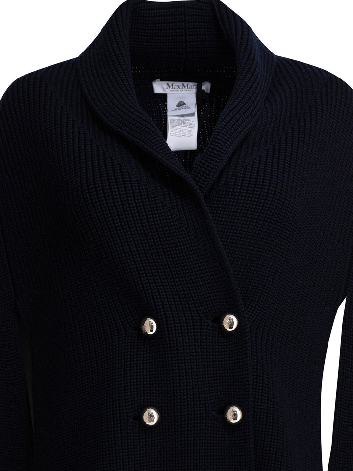 Max Mara Virgin Wool Cardigan Knitwear - Blu | 43054d29cb49246c5fbacd863d8b34c299561014