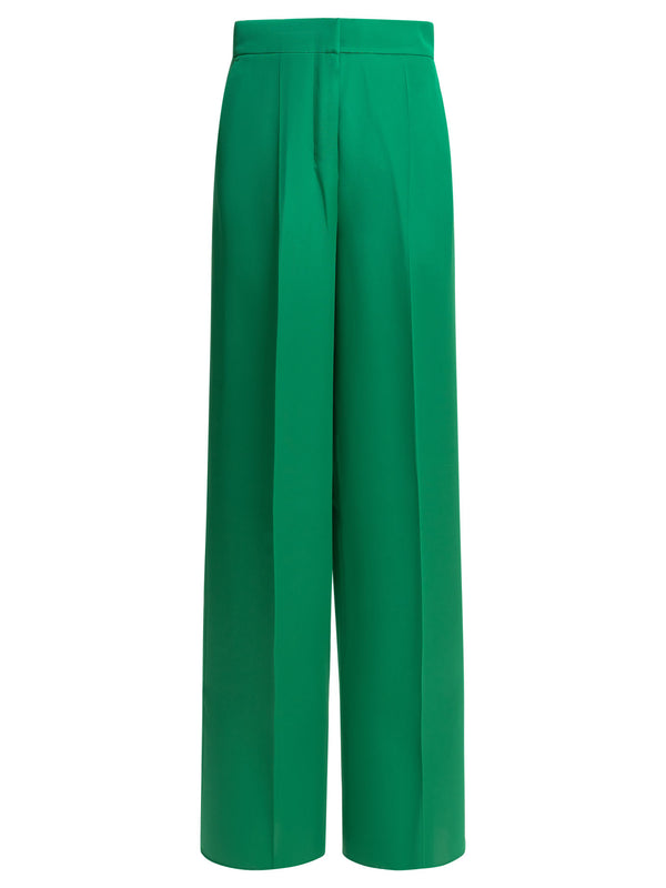 Silk Tailored Pants Trousers Verde