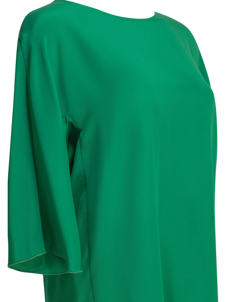 Max Mara Pianoforte Silk Blouse With Reverse Bow Shirts - Verde | eba1c06ab7a16c03f33a47c368d56273570cb6fa