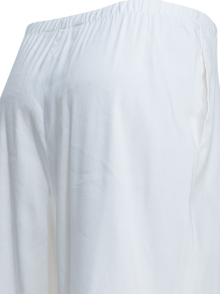Max Mara Pure Casual Linen Blend Pants Trousers - Bianco | 8ea6ba370ad6f01a7acbc553c1621325d1d08a05