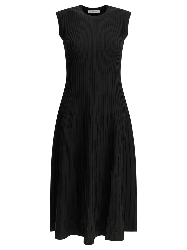 Max Mara Pure Flared Midi Dress Abiti - Nero | b196dde3514478b61d50b34d61e135a574a16bf6