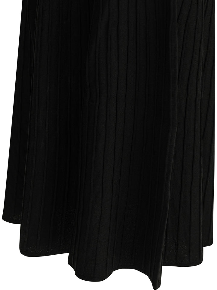 Max Mara Pure Flared Midi Dress Abiti - Nero | bee4e6d65d37f43ee99d065bc0c4f85ef06ce6d5